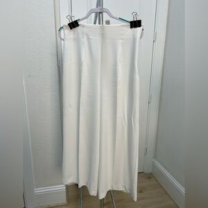 Zara high waist wide leg white pants Large